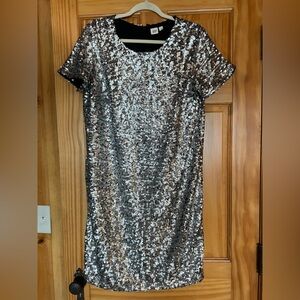 GAP Silver Sequin Dress